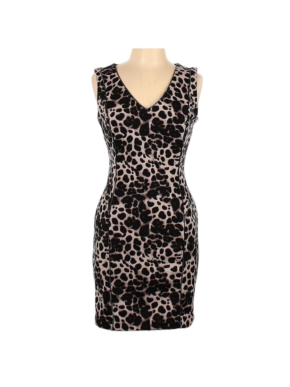 Jennifer Lopez Embellished Sheath Sleeveless Animal Print Dress - Picture 5 of 9
